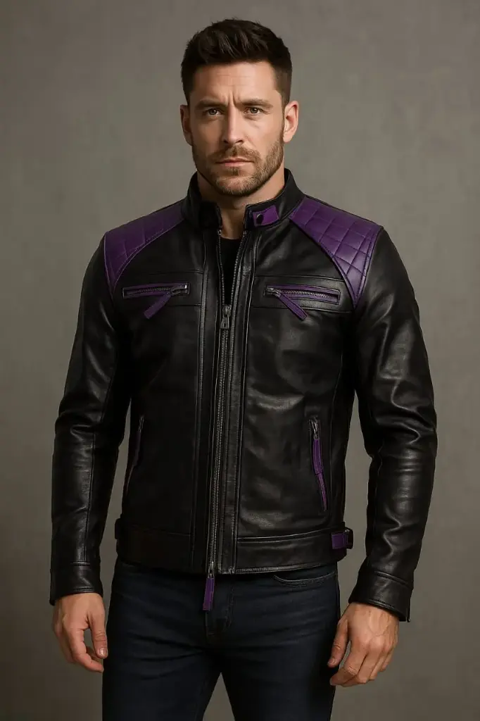 PURPLE REBELLION LEATHER JACKET